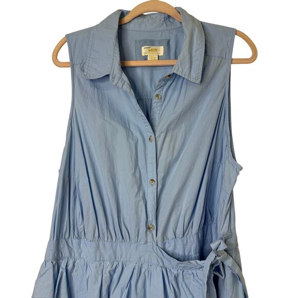 20W Maeve Anthropologie Asymmetrical Powder Blue Dress Minimalist Chic Feminine - Picture 11 of 15